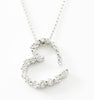 Diamond Curved Pendant in 18 K White Gold